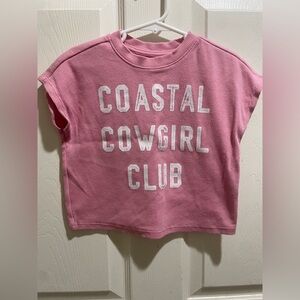 Coastal Cowgirl Club Pink Short Sleeve Kids Tee